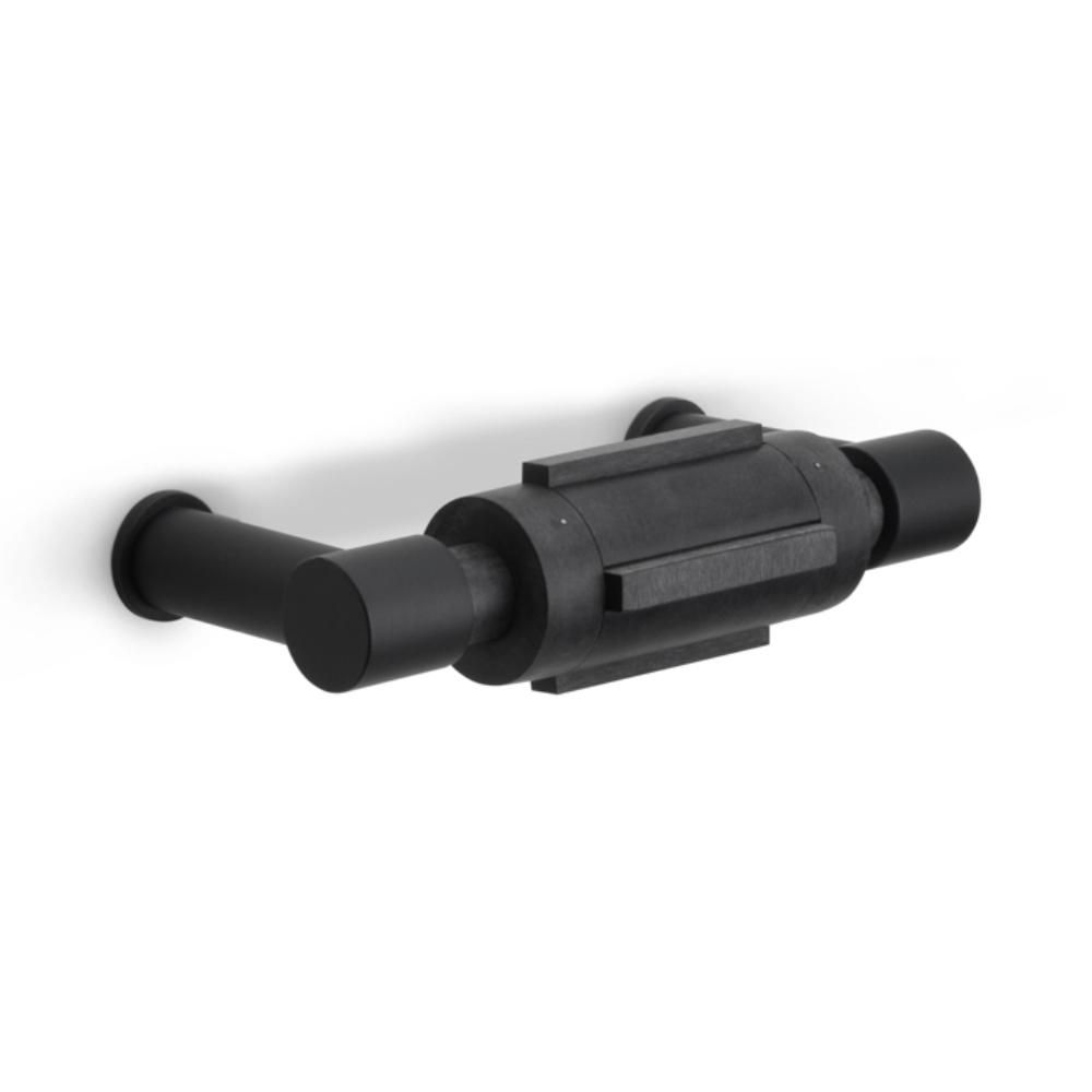 FORMANI ONE PB200 toiletrolhouder mat zwart – vooraanzicht