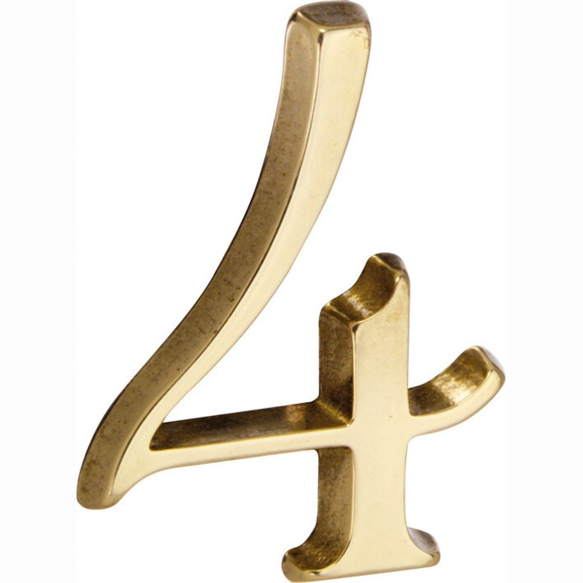 Artitec Mi Satori huisnummer Roman 50mm cijfer 4 messing PVD goud - vooraanzicht