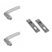 AMI Deurkrukken 180/41 Type 332 PC55 Aluminium – 2 krukken en 2 kortschilden