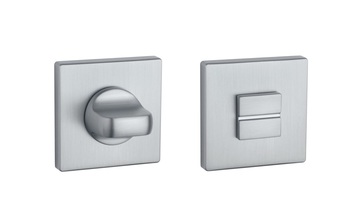 Aprile Premium WC-garnituur rozet Chroom mat 52 x 52 mm - vooraanzicht