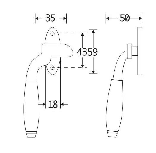 Artitec Mi Satori raamboom Bonton messing ongelakt met bubinga details detail