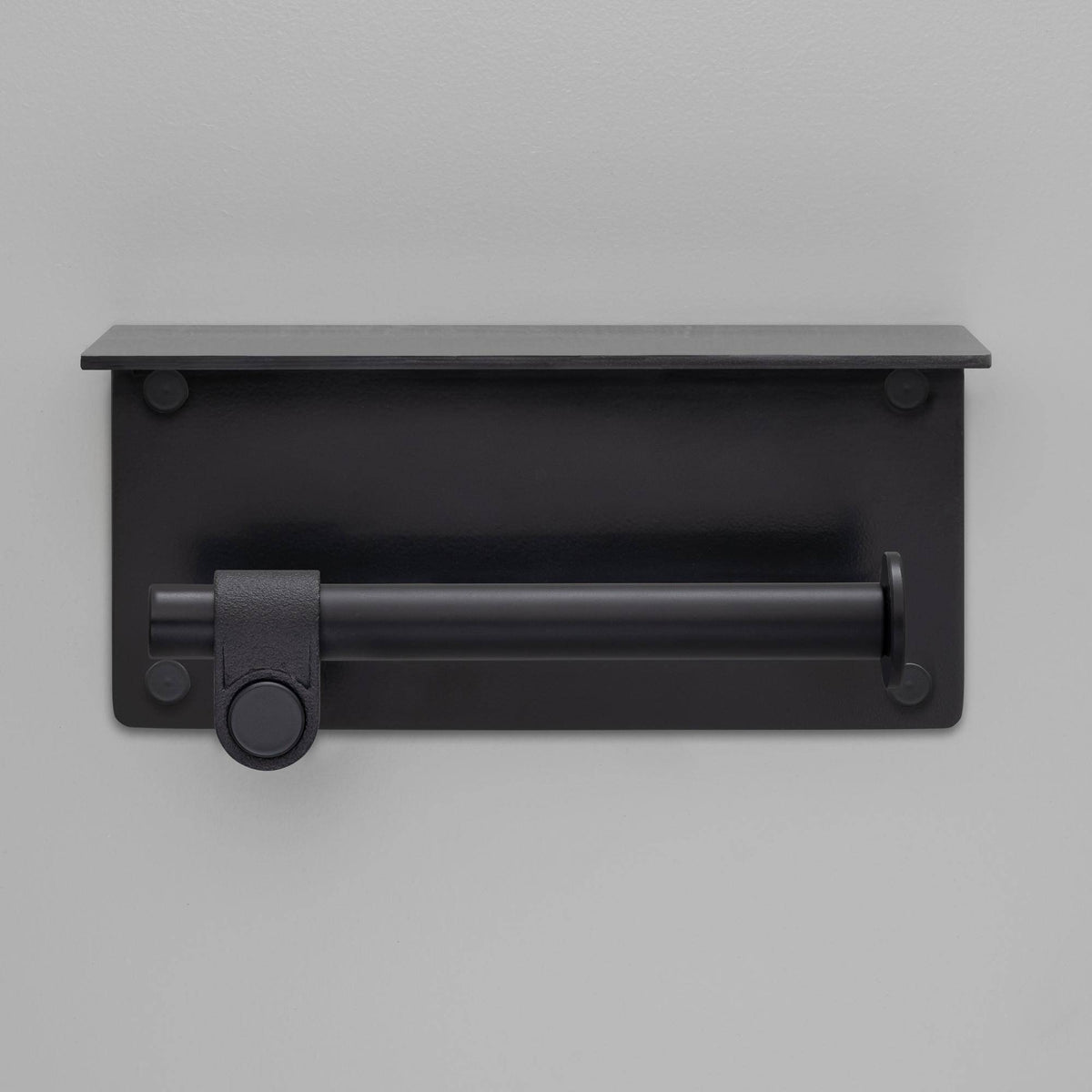 Buster + Punch Cast toiletrolhouder met plank welders black detail