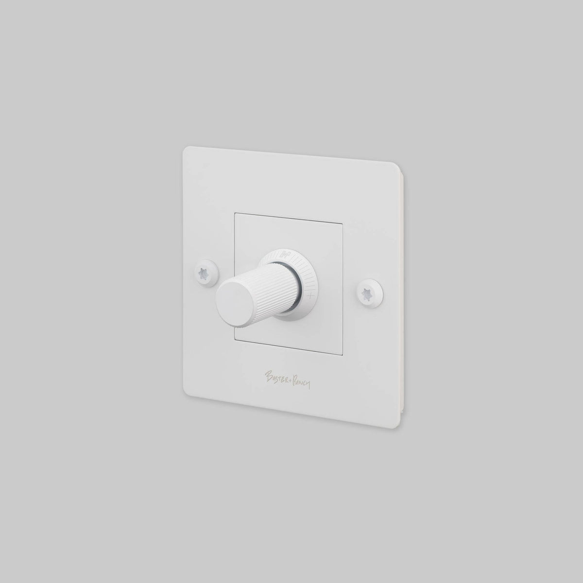 Buster + Punch dimmer Linear met logo Wit vooraanzicht