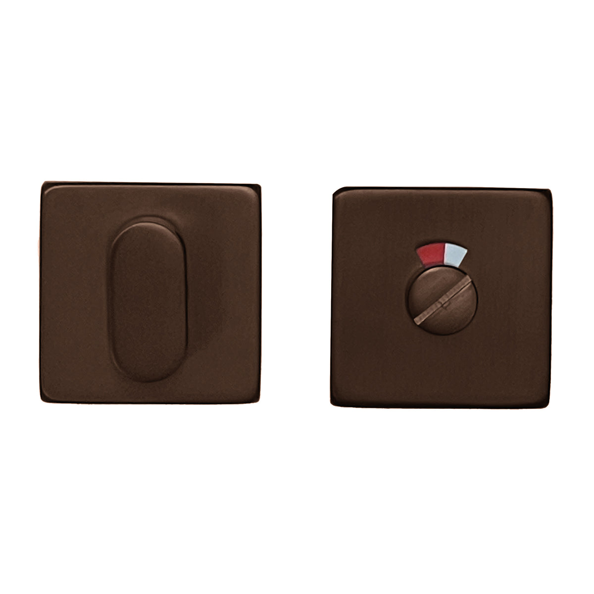 HDD Pro WC-garnituur Square Shape mat brons – vooraanzicht