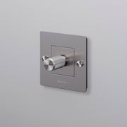 Buster + Punch Dimmer Cross met logo zilver vooraanzicht