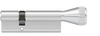 DOM Plura SKG2 profielcilinder op maat 30/45 mm met knop K2