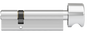DOM Plura SKG2 profielcilinder op maat 30/50 mm met knop K3