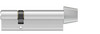 DOM Plura SKG2 profielcilinder op maat 30/50 mm met knop K4