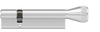 DOM Plura SKG2 profielcilinder op maat 30/55 mm met knop K2