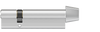 DOM Plura SKG2 profielcilinder op maat 30/55 mm met knop K4