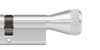 DOM Plura SKG3 profielcilinder op maat 10/35 mm met knop K2