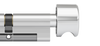 ixTeco SKG3 profielcilinder op maat 10/40 mm met knop K3