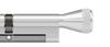 ixTeco SKG3 profielcilinder op maat 10/45 mm met knop K2