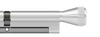 ixTeco SKG3 profielcilinder op maat 10/55 mm met knop K2