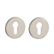 Aprile Comfort cilinderrozetten rond 53x7 mm mat nikkel – vooraanzicht