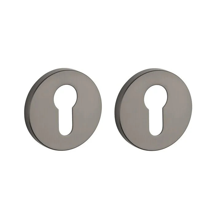 Aprile Comfort cilinderrozet titanium Ø53x7mm – vooraanzicht