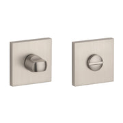 Aprile Comfort WC-garnituur op vierkant rozet 53x53 mm nikkel mat – vooraanzicht