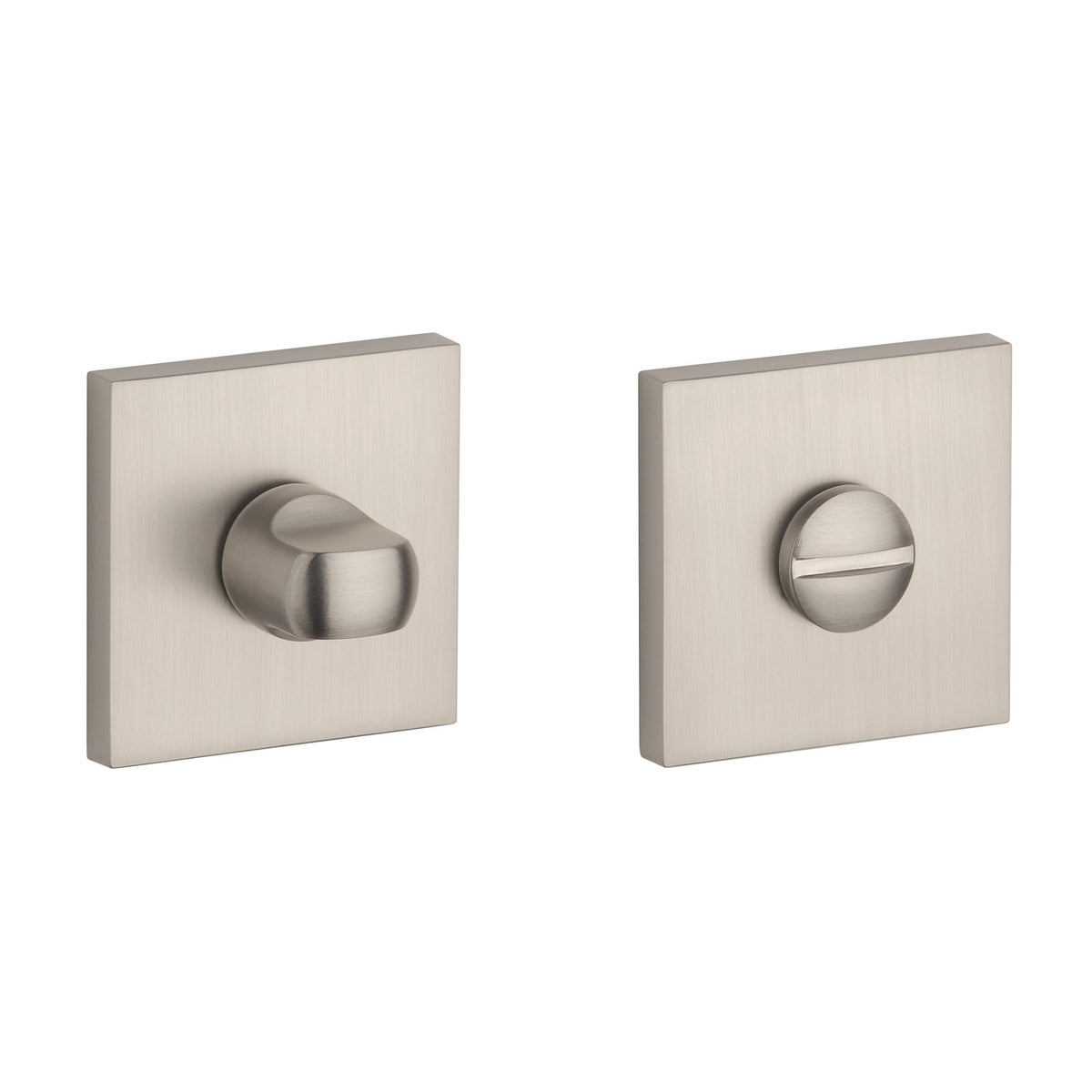 Aprile Comfort WC-garnituur op vierkant rozet 53x53 mm nikkel mat – vooraanzicht