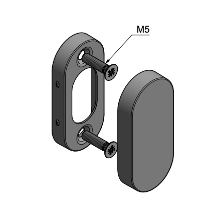 FORMANI LBB32 blind rozet ovaal wit – detail