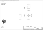 Formani schuifdeurkom LSQ27 27 mm in PVD mat zwart, vooraanzicht