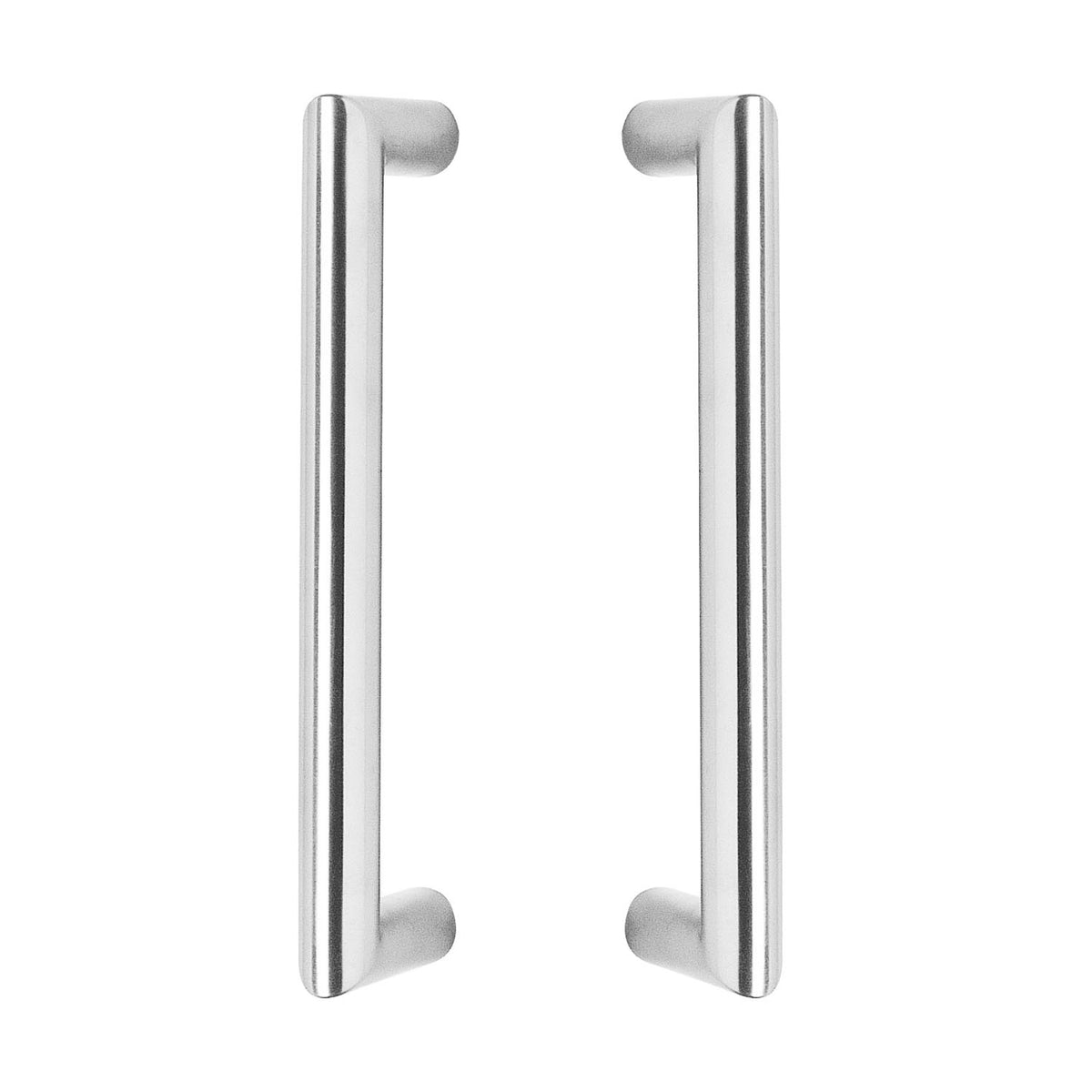 Intersteel deurgrepen recht 90° 630 mm rvs geborsteld vooraanzicht