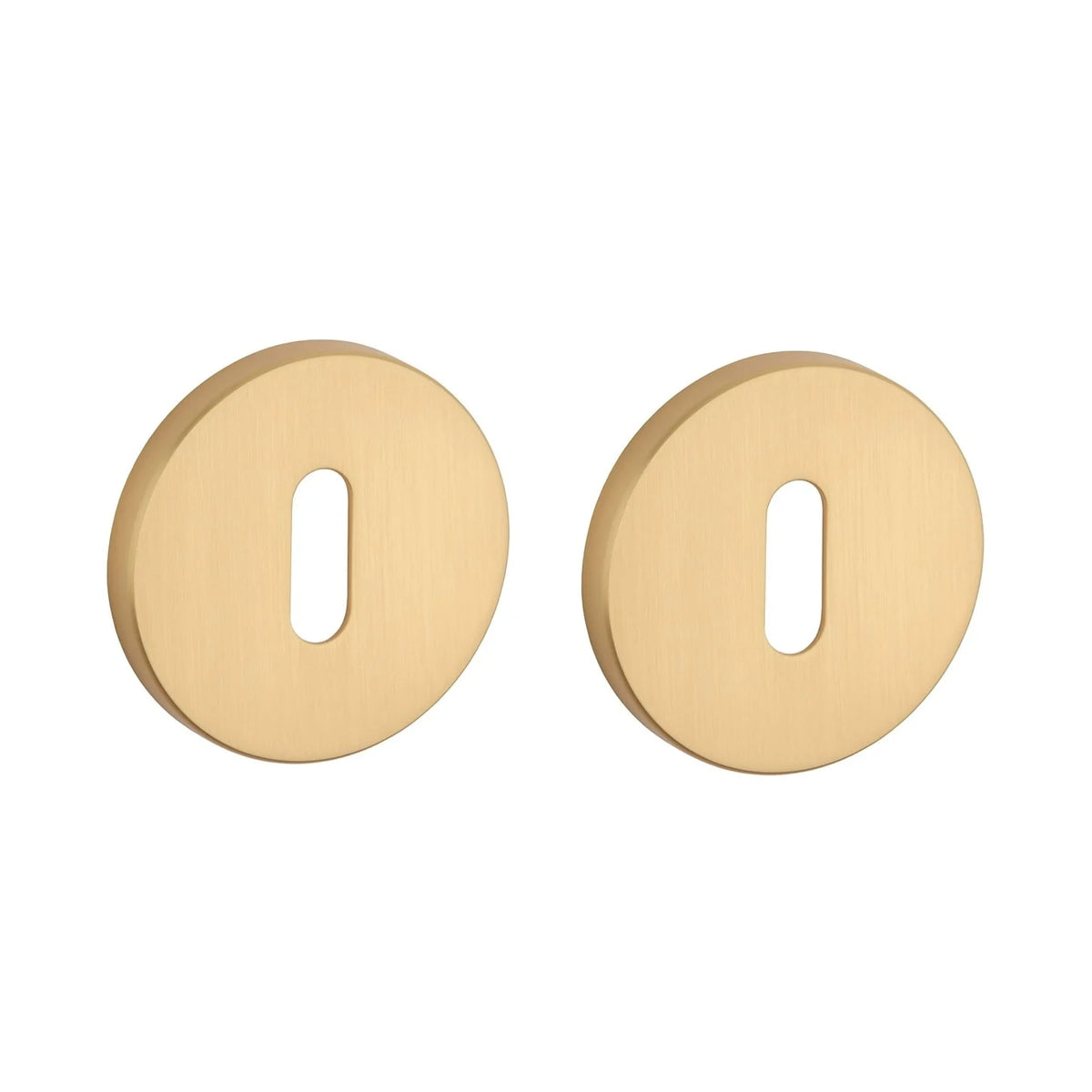 STILE sleutelrozetten 53x7 mm mat goud – vooraanzicht