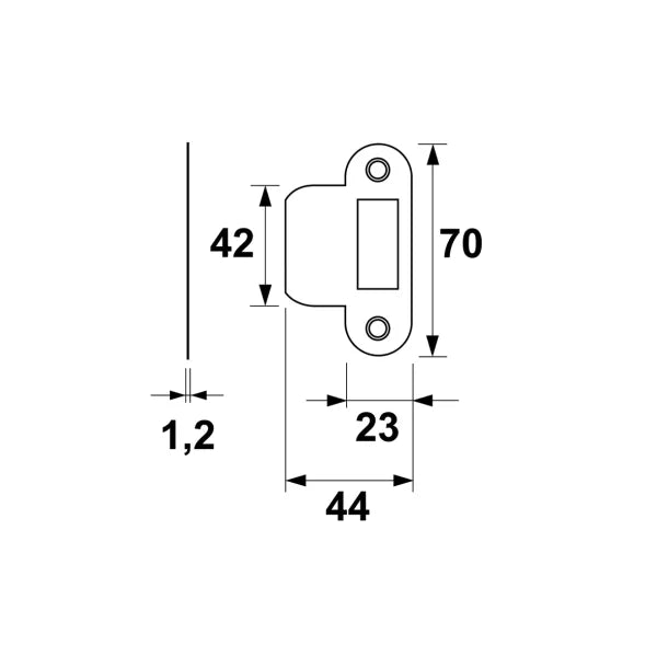 AXA zwarte sluitplaat loopslot 7155 mat zwart detail
