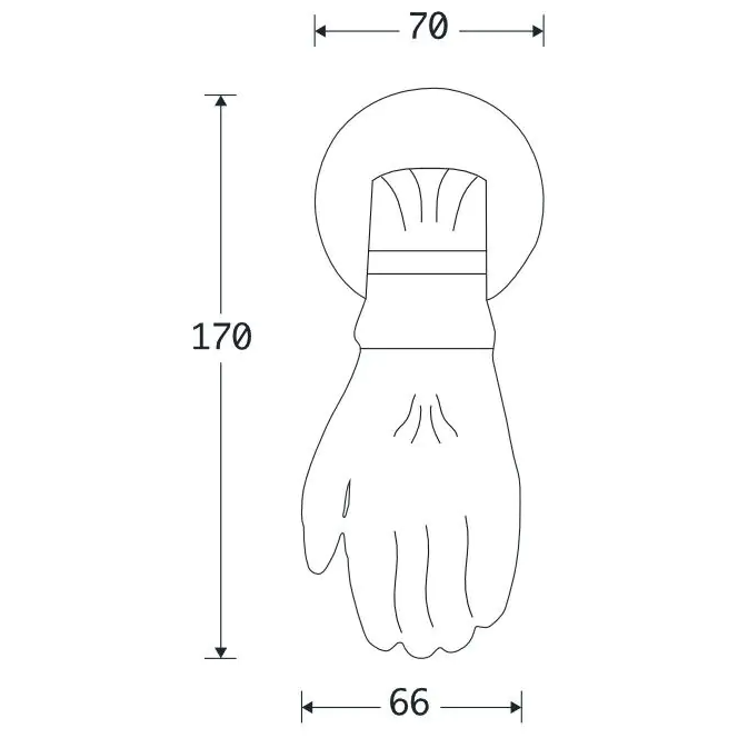 Artitec deurklopper Hand smeedijzer zwart – detail