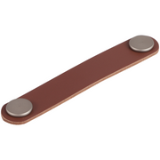 Differnz meubelgreep 128 mm cognac bruin - vooraanzicht