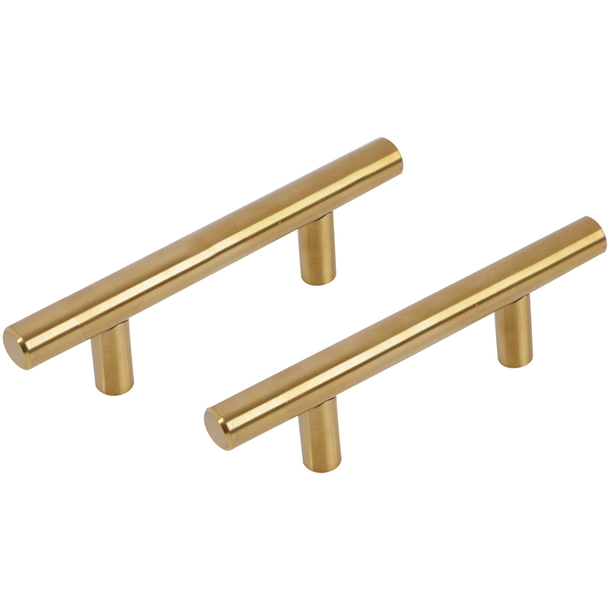 Differnz meubelgreep goud 128 mm – vooraanzicht