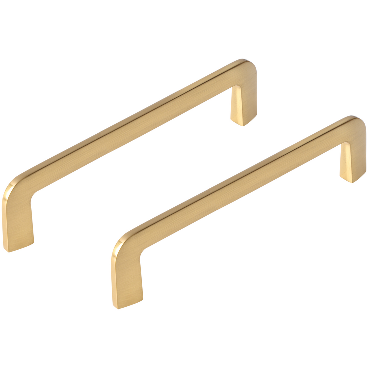 Differnz meubelgreep 128 mm goud – vooraanzicht