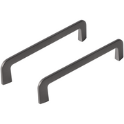 Differnz meubelgreep 128 mm gun metal – vooraanzicht