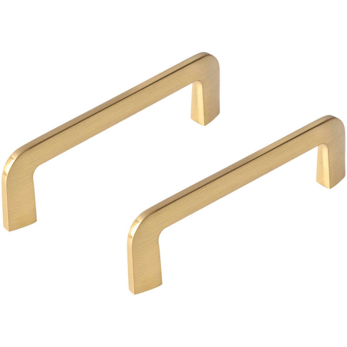 Differnz meubelgreep 96 mm goud – vooraanzicht