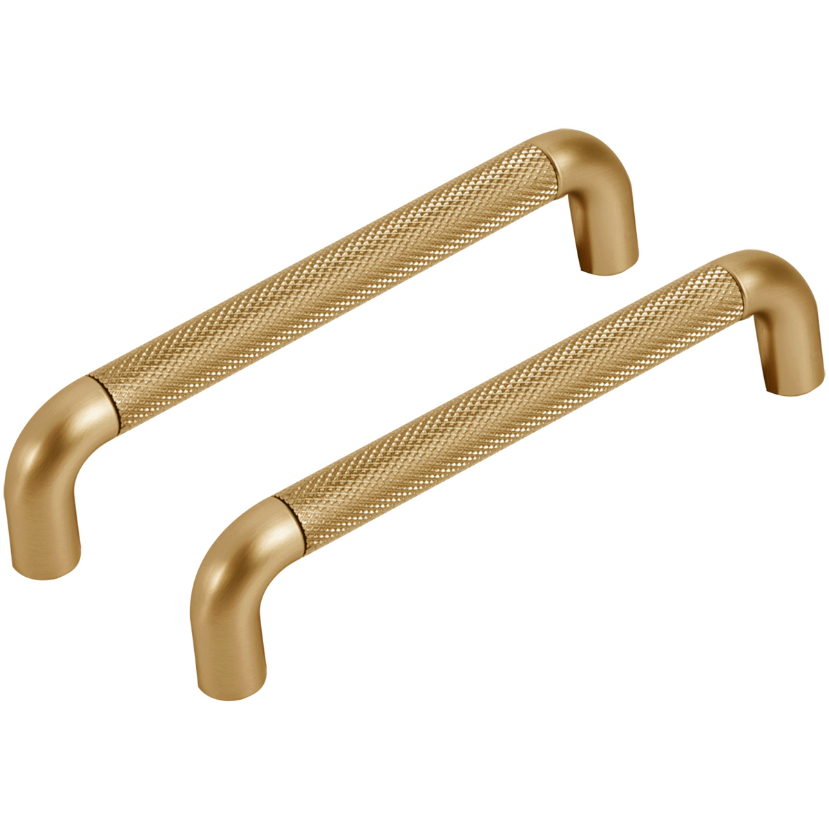 Differnz meubelgreep rond 128 mm goud – vooraanzicht