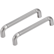 Differnz meubelgreep rond 128 mm mat chroom – vooraanzicht