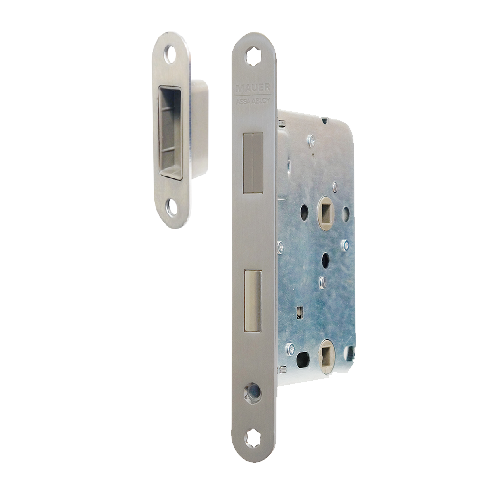 Mauer magneetslot 1545 bad/WC RVS voorplaat - detail