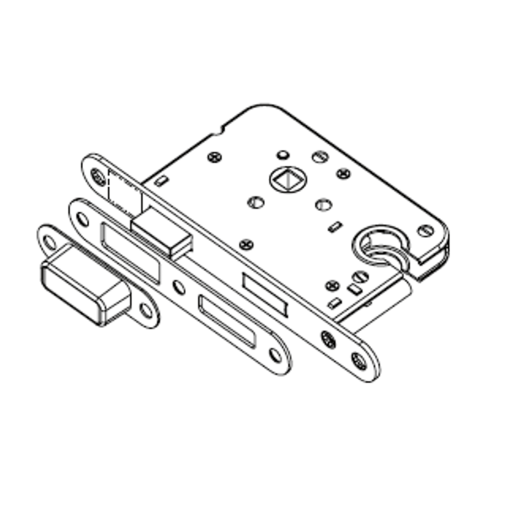 Mauer magneetslot 1545 dag- en nachtslot PC55 zwart - detail