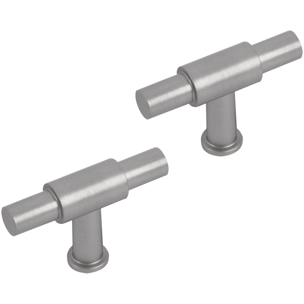 Differnz meubelknop T-model 56 mm mat chroom – vooraanzicht