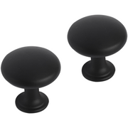 Differnz meubelknop rond-bol 30 mm mat zwart – vooraanzicht