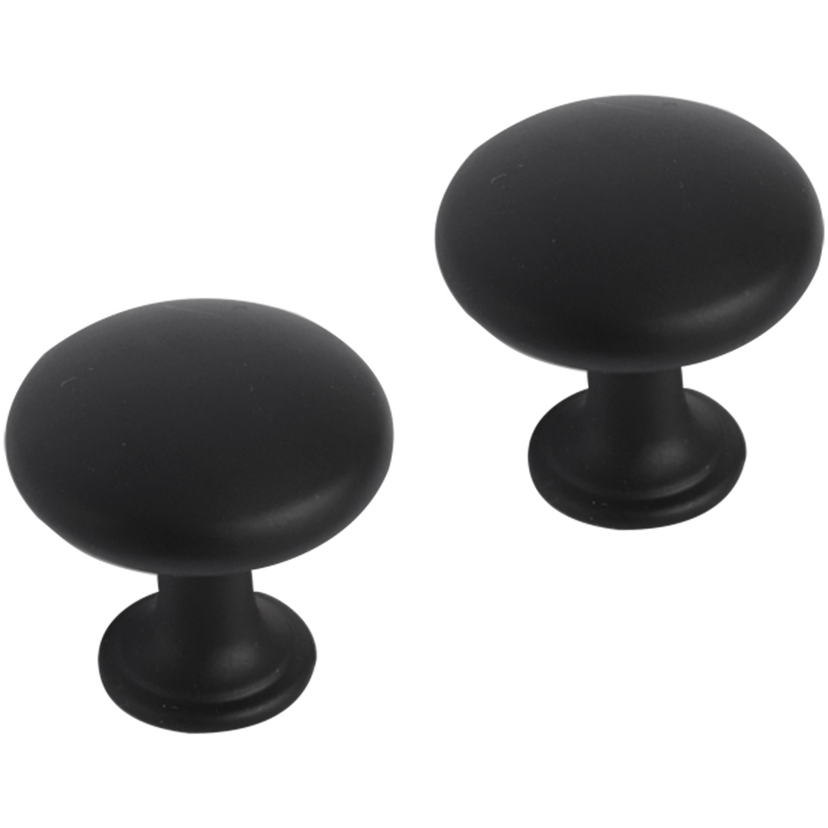 Differnz meubelknop rond-bol 30 mm mat zwart – vooraanzicht
