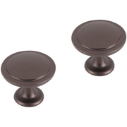 Differnz meubelknop rond-vlak 40 mm brons – vooraanzicht