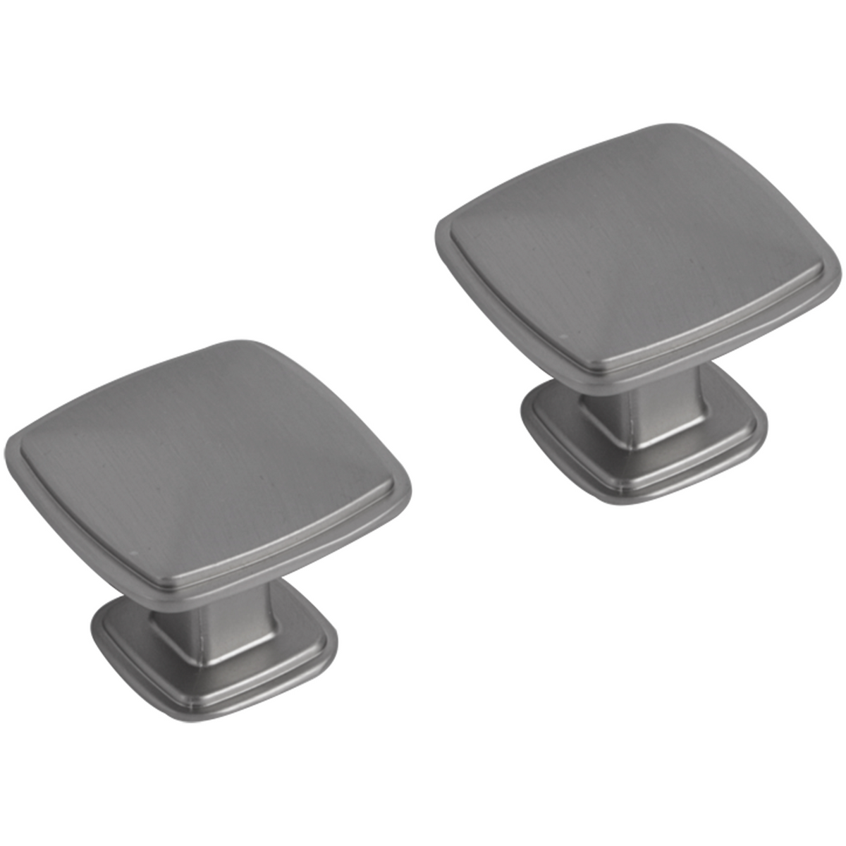 Differnz meubelknop vierkant 25 mm gun metal – vooraanzicht