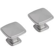 Differnz meubelknop vierkant 25 mm mat chroom – vooraanzicht