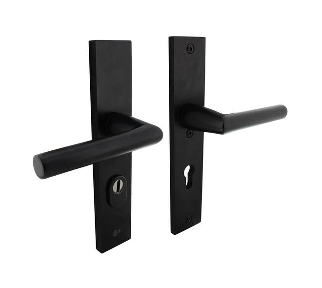Intersteel veiligheidsbeslag kruk/kruk PC55/72mm rechthoekig aluminium zwart – vooraanzicht