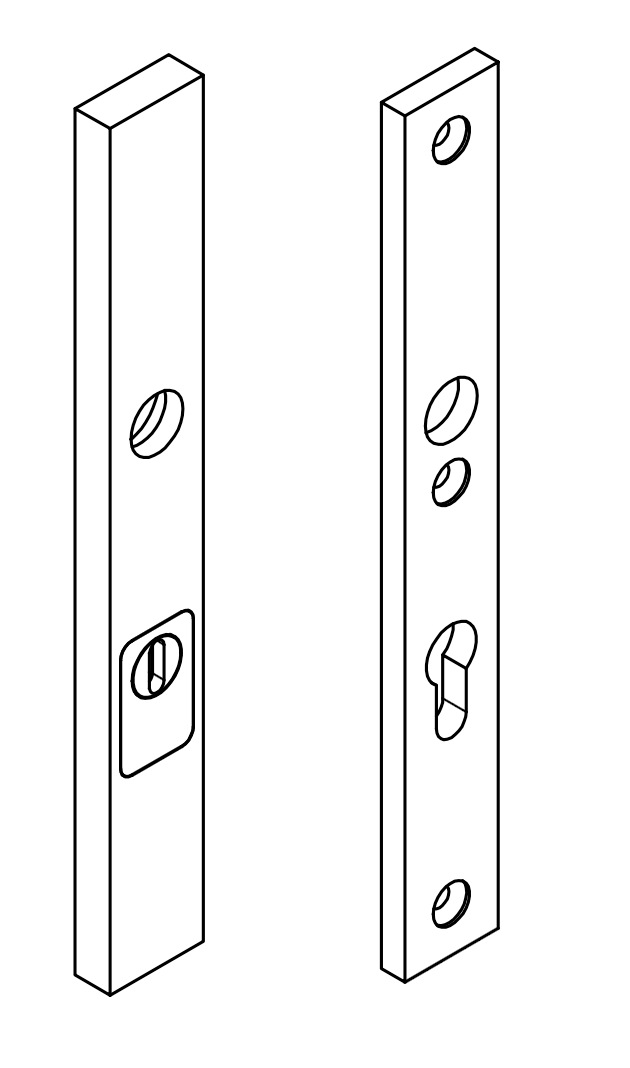 Formani achterdeur veiligheidsbeslag brons SKG3 smalschild – detail 4
