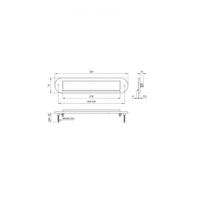 Artitec briefplaat Orion ovaal rvs mat – detail
