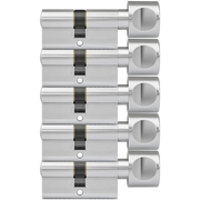 DOM Plura knopcilinder nikkel set van 5 – productfoto