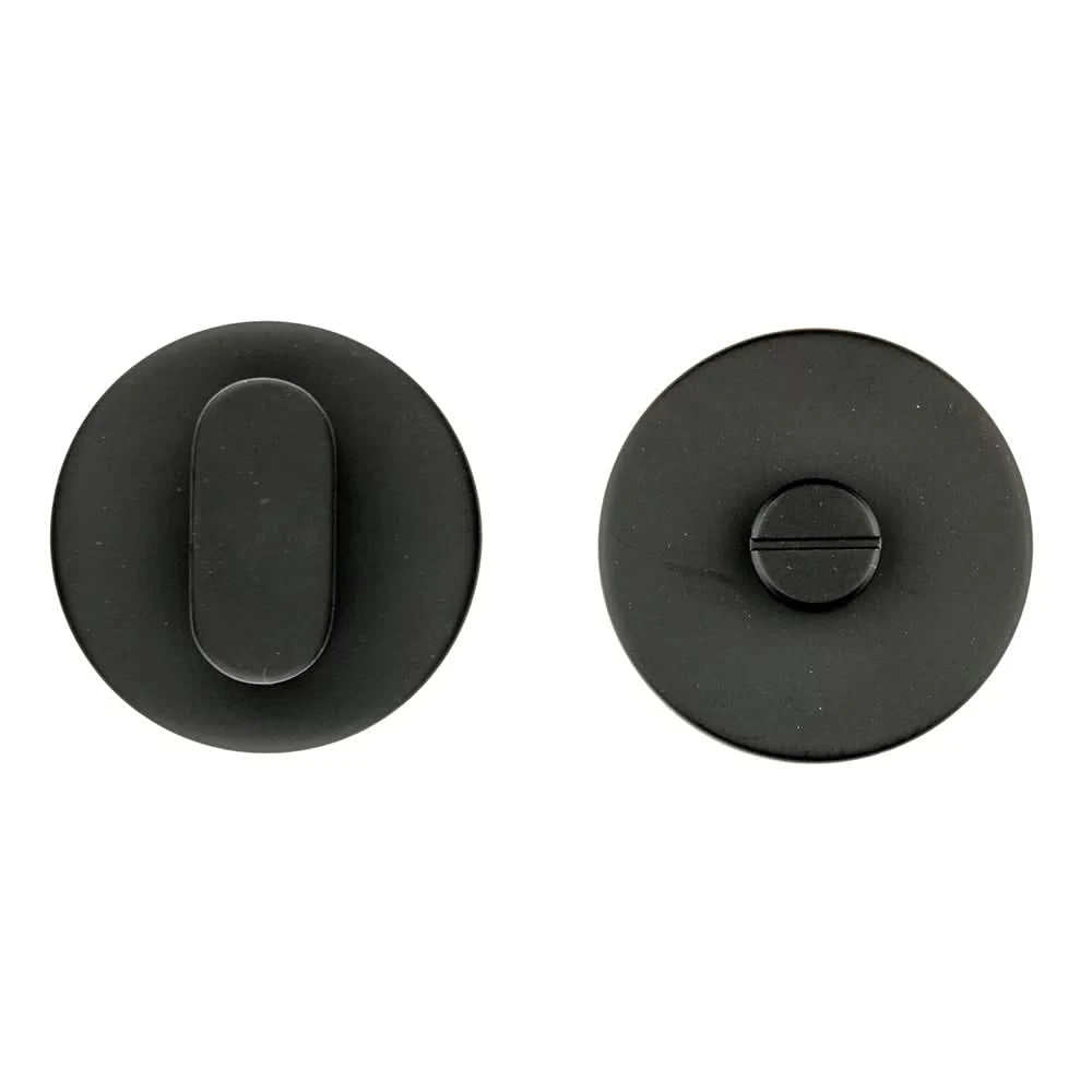HDD Pro wc-garnituur rond Shape Class 3 mat zwart zonder indicatie tige 120 mm vooraanzicht