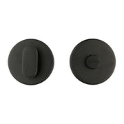 HDD Pro WC-garnituur rond zwart mat structuur UV zonder rood/wit indicatie vooraanzicht