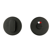 HDD Pro wc-garnituur rond Shape Class 3 mat zwart structuur UV vooraanzicht